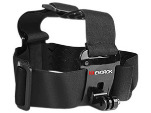 Banda elástica Acteck EV-01001 ajustable para cámara Go Pro 3 y Evorok. Color negro.
