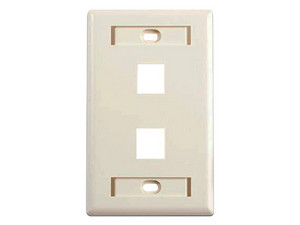 Placa De Pared Belden AX103923, 4 Puertos Compatible Con Jacks Estilo Keyconnect, Conectores De Fibra Óptica Y Coaxiales. Color Negro.