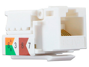 Conector Belden Jack RJ-45 Cat5e. Color Blanco.