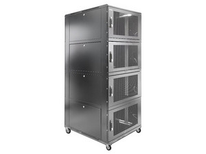 Gabinete De Piso Modular Enson ENS-RKGB42U8, 36UR En 4 Modulos De 9UR Cada Uno, Paneles Laterales Extraíbles, Tamaño Exterior 42U