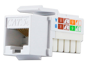Conector Jack Enson RJ-45 Cat5e. Color Blanco.