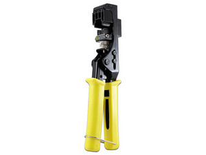 Pinza Ponchadora ENSON para Conector Jack Color negro/amarillo, herramienta ideal para fijar conectores jack en cables, de uso práctico y duradero.