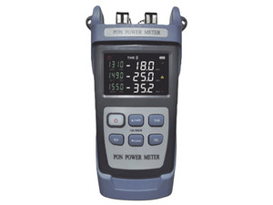 Medidor de Potencia Óptica (OPM) LinkedPro para Fibra Óptica en Redes FTTx, soporta 3 longitudes de Onda: 1310nm, 1490nm y 1550nm, compatible con Conectores SC y FC.