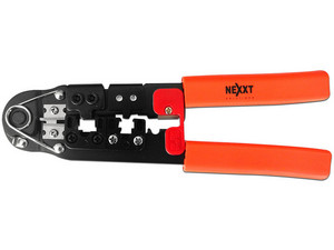Pinza Nexxt Solution AW250NXT05 para Crimpeo Plug RJ-11, RJ-12 y RJ-45.