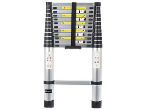 Escalera Telescópica PRECISION de Aluminio de 3.8 Metros de Altura, Capacidad de carga hasta 150 kg