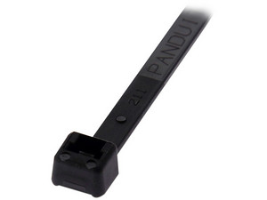 Cincho de Nylon 6.6 de Bloqueo Panduit, de 188mm x 4.8mm, Exterior Resistente a Rayos UV, Paquete de 1000pz, Color Negro.