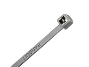 Cincho de Naylon 6.6, Color Gris, 290 mm largo x 3.7mm ancho, sección transversal intermedia, 1000pz