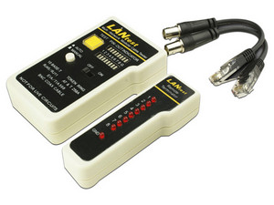 Probador de cables Saxxon G288, prueba RJ-45, BNC, RJ-11.