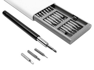 Set de Desarmador SAXXON YUMBE, con 24 Puntas Intercambiables, Color Negro.