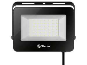 Reflector LED Steren 50W para Exterior, Color Negro