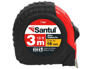 Cinta Métrica de 3 metros Santul, Color Negro.