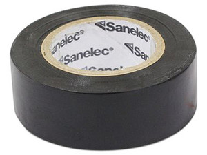 Cinta de Aislar Santul Sanelec de 18m, Color Negro.