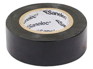 Cinta de aislar Santul, 19mm x 9m, Color Negro.