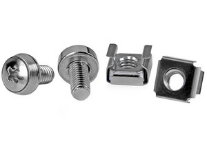Paquete de 50 Tornillos y Tuercas Cage Nuts M6 para Rack y Gabinete de Servidor.