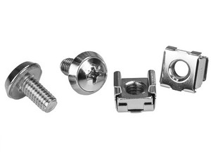 Pack StarTech de 100 Tornillos de Montaje y Tuercas Enjauladas M6 para Rack.