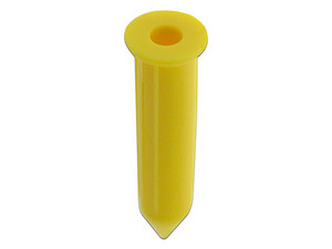 Taquete Thorsman Clavithor para fijar clavos de 3/32" x 1". Caja con 100 piezas. Color Amarillo.