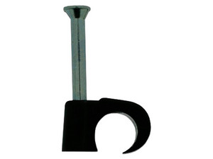 Grapas con clavo Thorsman Sujethor TC 7-10 Rc para cable, 100 piezas. Color Negro.