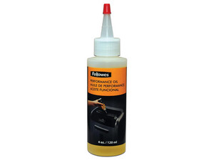 Aceite lubricante Fellowes para trituradora, 120ml.