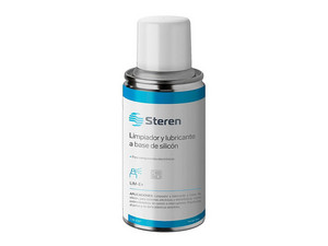 Limpiador y lubricante para piezas electrónicas STEREN, base de silicón, 170 ml.