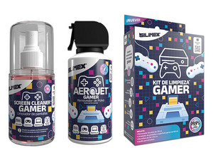 Kit de Limpieza Gamer Silimex, Incluye Removedor de Polvo, Limpiador de pantalla y Microfibra.