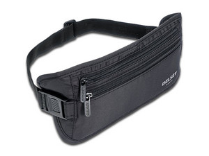 Cangurera Delsey para Manejo de Efectivo, Color Negro.