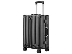 Maleta de Viaje Klip Xtreme KNL-500 de 20", Bolsa Interior para Laptops de 15.6", Puertos USB Tipo A, 4 Ruedas con Frenos. Color Negro.