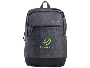 Mochila Genérica  con logotipo de  Seagate para laptop de hasta 15.6". Color Negro.