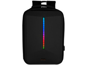 Mochila Vorago RGB para Laptop 15.6" Start the Game, Color Negro.
