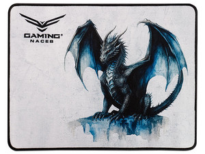 Mouse Pad Naceb DRAGOX II NA-0977 de 32.6 x 25 cm microfibra. Color Blanco.