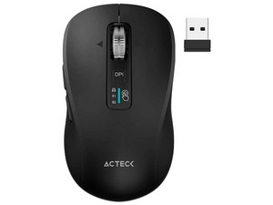 Mouse Óptico Inalámbrico Acteck Virtous Pro Air MI766 Elite, 3200dpi, Receptor USB. Color Negro.