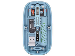 Mouse Óptico Inalámbrico Acteck Aero One MI455A, 3200 DPI, Receptor USB, Bluetooth. Color Azul.