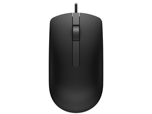 Mouse Dell MS116 Óptico 1000 dpi, diseño ergonómico, conexión USB. Color Negro