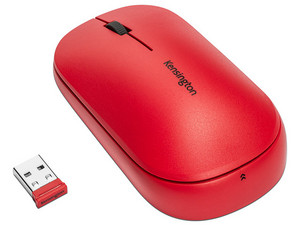Mouse Óptico Inalámbrico Kensington Suretrack, hasta 4000 dpi, Bluetooth 5.0, Receptor USB. Color Rojo.
