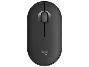 Mouse Óptico Inalámbrico Logitech Pebble Mouse 2 M350S, Bluetooth, 4000 DPI, Color Negro.