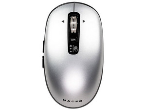 Mouse Naceb NA-0131G Forma Slim, Color Gris, Inalámbrico.