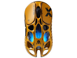 Mouse Gamer Inalámbrico GravaStar Mercury X & X Pro, Sensor Óptico, 32000 DPI, Diseño Ergonómico, Receptor USB, Bluetooth, USB Tipo C. Edición Especial Amarillo.