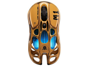 Mouse Gamer Inalámbrico GravaStar Mercury M1 Pro, Sensor Óptico, 26000 DPI, Diseño Ergonómico, Receptor USB, Bluetooth, USB Tipo C. Edición Especial Amarillo.