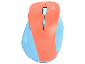 Mouse inalámbrico Perfect Choice Thumb, Ergonómico, Receptor USB, hasta 6,000 dpi, 6 botones, Color Azul/Mamey.