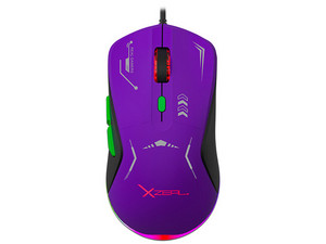 Mouse Gamer Xzeal XZ-401, RGB 7,200 DPI, 6 botones. Color Morado