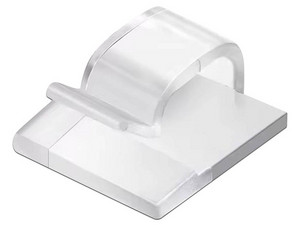 Organizador para Cables Adhesivo, Paquete de 24 Piezas, Transparente.