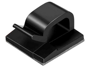 Organizador Adhesivo para Cables, 24 Piezas, Color Negro.