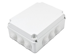 Caja Estanca Gewiss  GW-44-009 De Derivación De Pvc, 12 Entradas, Auto-extinguible, Para Exterior, Color Blanco.