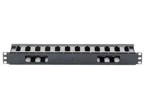 Organizador de Cables Horizontal de 1U para Rack de 19", Fabricado en Polímero Resistente a Deformaciones y Rayones
