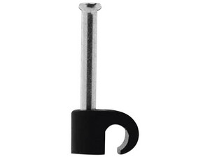 Grapa Thorsman para cable de 3/4, Color Negro. Caja con 100 piezas