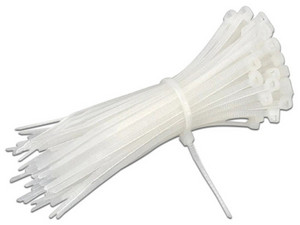 Cinchos de Nylon Sujeta Cables Thorsman TH-300-N, Color Natural, (Bolsa con 100 Piezas).