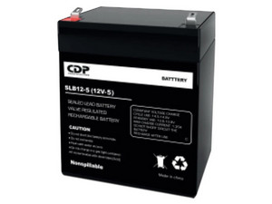 Batería de respaldo CDP B-12/5 | SLB 12.5 de 12V a 5Ah, Batería libre de mantenimiento y fácil instalación, Compatible con CCTV y DSC.