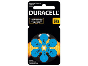 Paquete de 6 Baterías Duracell 675 de 1.45V.