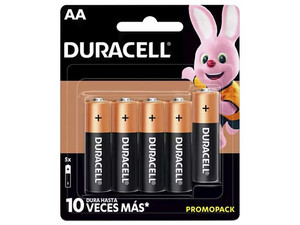 Batería Alcalina Duracell, AA, 4+1 Piezas.