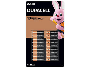 Paquete de Pilas Duracell DAK16AA18 AA Alcalinas de 1.5V, 8 Piezas.