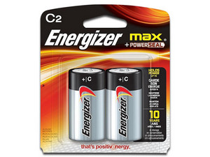 Paquete de 2 Baterías Energizer Max Blister Tipo-C alcalinas.